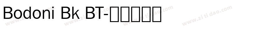 Bodoni Bk BT字体转换